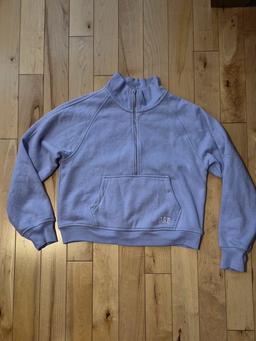 Girls Size 14/16 GAP Lavender Half-Zip Pullover Sweatshirt